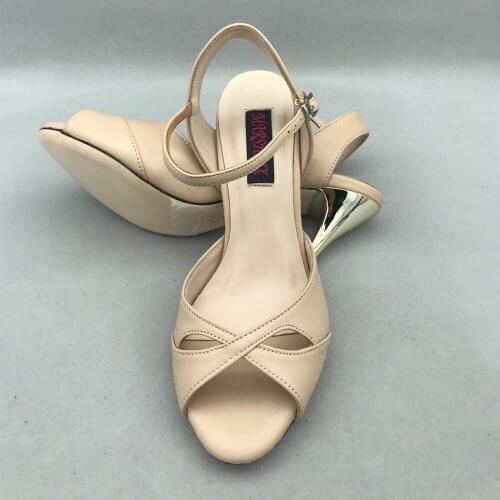Sexy Flamenco Dance Shoes Argentina Tango Shoes pratice shoes MST6226D-NL Leather Hard Sole 7.5cm 9cm heel available