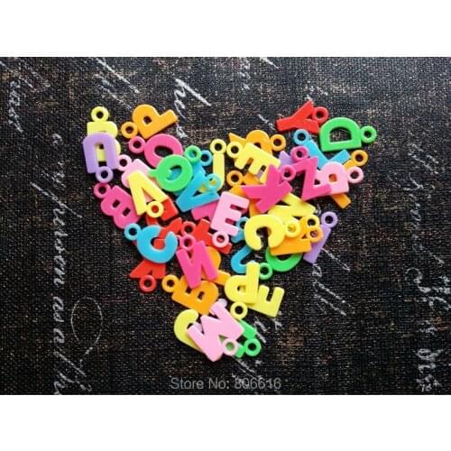 20MM 2000Pcs/lot Mix Color Alphabet Style Plastic Acrylic Beads Jewelry Bead Charms