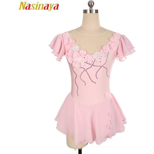 Nasinaya Figure Skating Dress Customized Competition Ice Skating Skirt for Girl Women Kids Patinaje Gymnastics Performance 129
