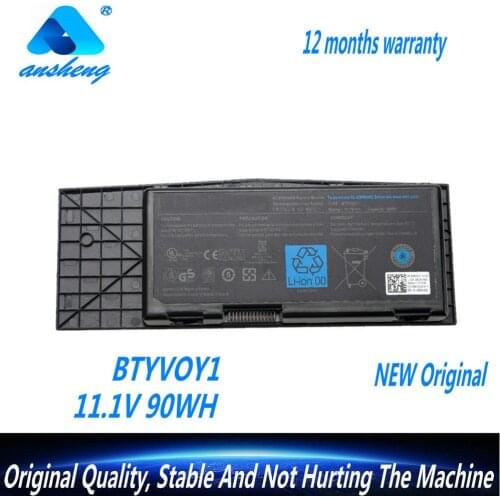 Genuine 11.1V 90WH/ 9CELL BTYVOY1 Laptop Battery For Dell Alienware M17X R3 M17X R4 05WP5W CN-07XC9N 318-0397 7XC9N