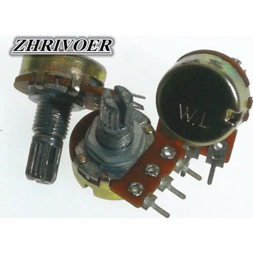5PCS Wh148 3pin 6pin 15mm B1K B2k B5k B10k B20k B50k B100k B250k B500k B1m OHM Potentiometer