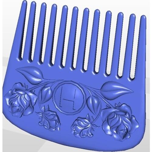 Comb 3d model relief for cnc in STL file format