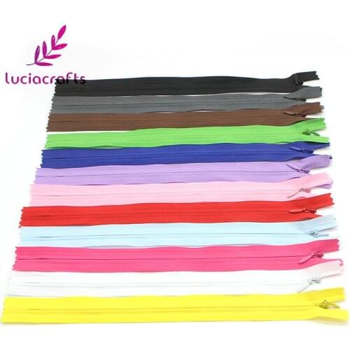 SALE!Lucia crafts 5pcs/lot Multi colors Nylon Pull Ring Zippers DIY Tailor Garment Sewing Handcraft Accessories Materials J0401