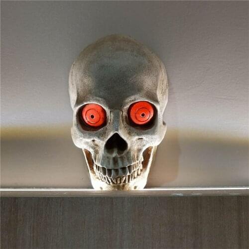 Halloween Skull LED Night Light Skull Head Wall Lamp Decorative Wallmounted Lamp Skeleton Head Lamp Creative Skull Style Lamp