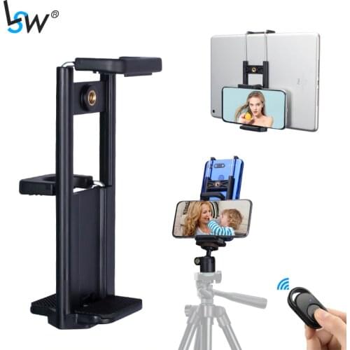 Universal 2 in 1 Tripod Mount Adapter Stand for iPhone/iPad，Mount Holder Suitable for Smartphone and Tablet