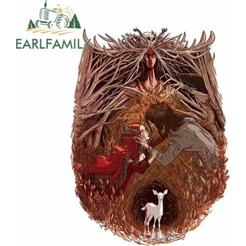 EARLFAMILY 13cm x 10.7cm for Tragic Love Anime Car Accessories Snowboard Car Stickers and Decals Snowboard Fine Vinyl Car Wrap