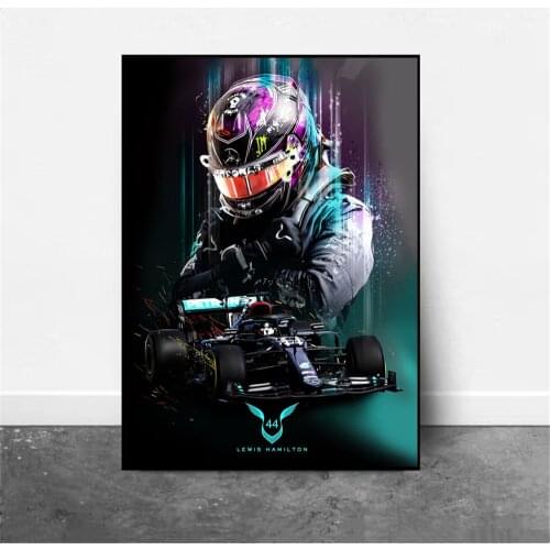 Vintage Car Poster Ferraris Classic Racing F1 racer Lewis Hamilton poster home living bedroom decoration wall art nordic frames