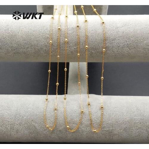 WT-N1058 WKT Wholesale Hot Sale Fashion For Women Chain Jewelry High Quality Generous Small Brass Beads Necklace Chain