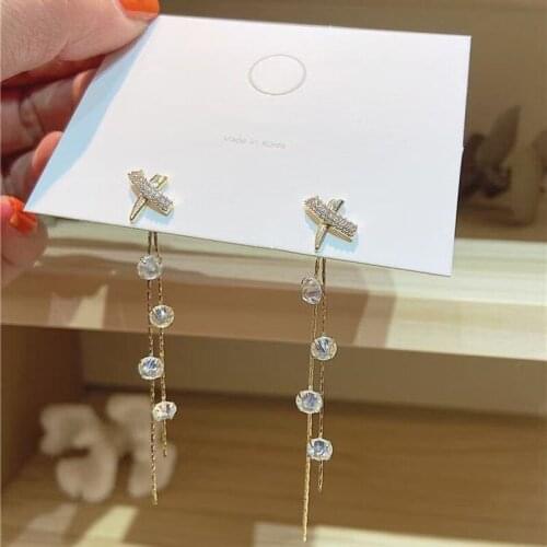 ZDMXJL 2021 New Arrival Fashion Womens Earrings Fine Zircon Tassels Earrings For Women Party Girl Jewelry Gifts Drop-shipping