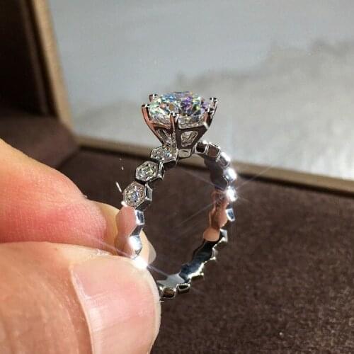 Sparking AAA Zircon Princess Ring Silver Plated Womens Fashion Ring Engagement Party Jewelry Accessories Gifts