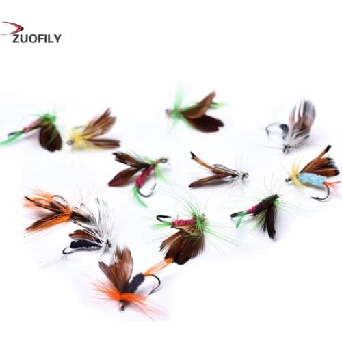 12Pcs/Set Insects Flies Fly Fishing Lures Bait High Carbon Steel Hook Fish Tackle With Super Sharpened Crank Hook Perfect Decoy