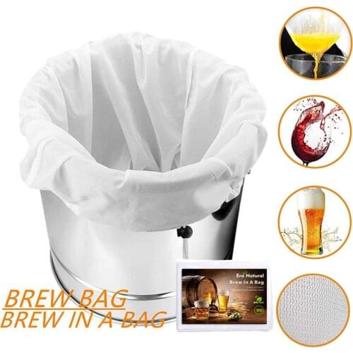 26"x22" Extra Large Brew Bags Reusable Fine Mesh Strainer Bag for Home Brewing Hops Grains Fruit Cider Grape Wine Beer Making