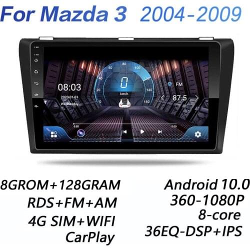 4G+64G DSP 2 din Android 9.0 4G NET Car Radio Multimedia Video Player for Mazda 3 2004 2005 2006-2009 maxx axela WiFi BT carplay