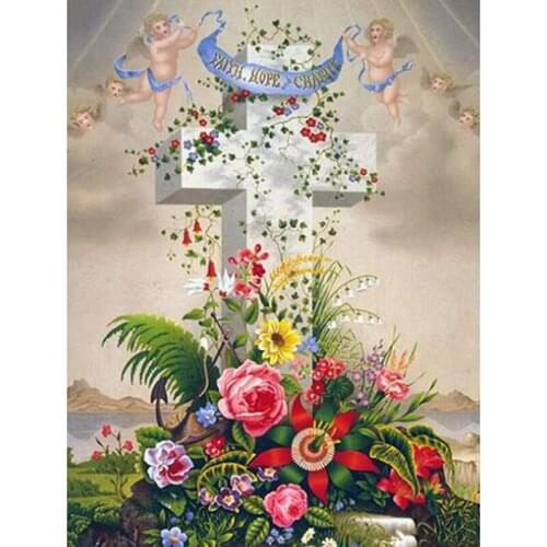 Diamond Painting Cross Stitch Diamond Mosaic Flower Diamond Embroidery Rhinestone Picture Religion yy712
