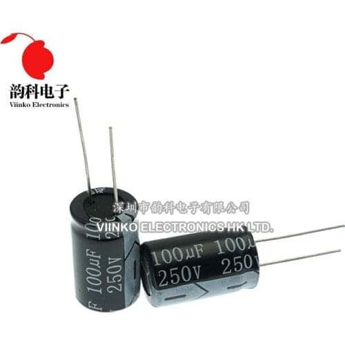 250V Aluminum Electrolytic Capacitor 1UF 2.2UF 3.3UF 4.7UF 10UF 22UF 33UF 47UF 100UF 220UF 330UF