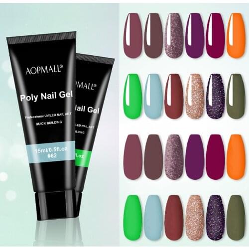 AOPMALL® Autumn&Winter Deep Color 15ml Poly Extension Nail Gel Polygels For Nails Art Painting Gel Nail Art Enamel