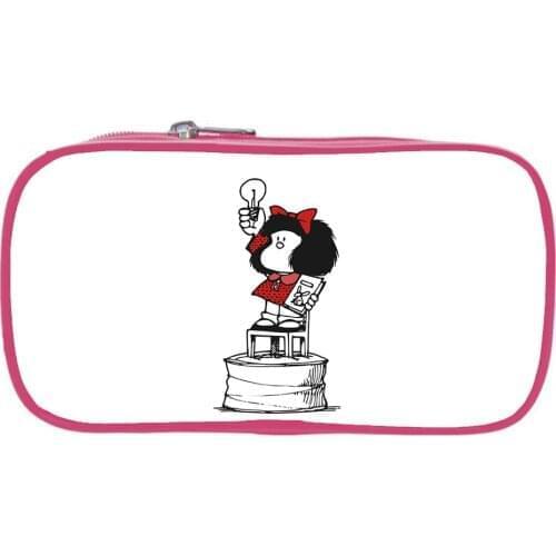 Mafalda Pencil Case Multifunction Pen Box Large Capacity Cartoon Pencil Box Children Comics Pen Bag Boys Girls Stationery Bag