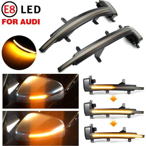 For Audi TT Mk2 8J TTS R8 2007-2014 Side Wing Mirror LED Dynamic Blinker Sequential Turn Signal Indicator 2008 2009 2010 TTRS