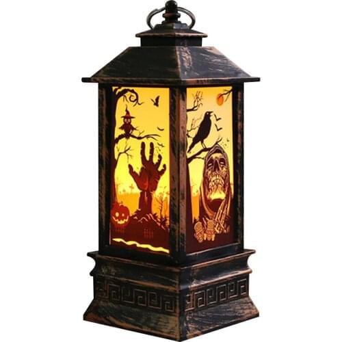 Halloween LED Night Lights Lantern Festival Decoration Simulation Fire Lamp Party Home Props JA55