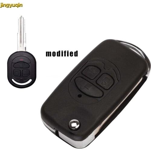Jingyuqin Modified Flip Remote Car Key Shell for Chevrolet Lacetti Optra Nubira Vehicle Pocket Alarm 2005 2006 2007 2008 2009