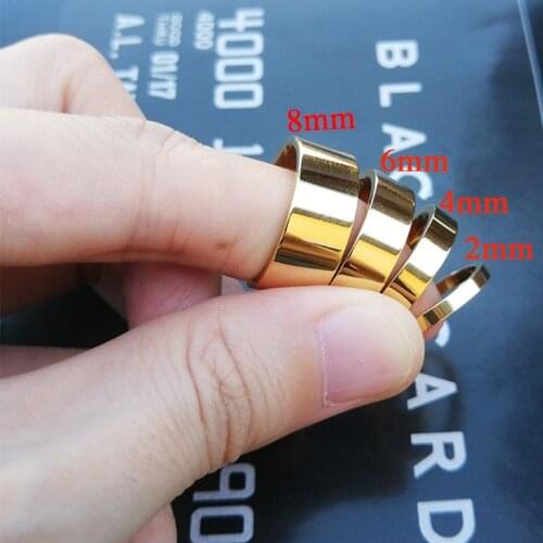 2mm/4mm/6mm/8mm High Polish Stainless Steel Ring for Women Man Gold Color Simple Smooth Wedding Rings Wholesale