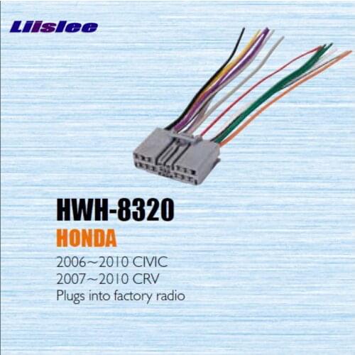Liislee For Honda CRV C-RV 2006-2010 Car CD DVD Player Power Wire Cable Plug Plugs Into Factory Radio / DIN ISO Female