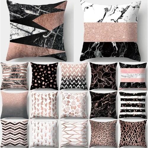 Marble Geometric Pattern Decorative Cushions Pillowcase Polyester Cushion Cover Throw Pillow Sofa Decoration Pillowcover 40552