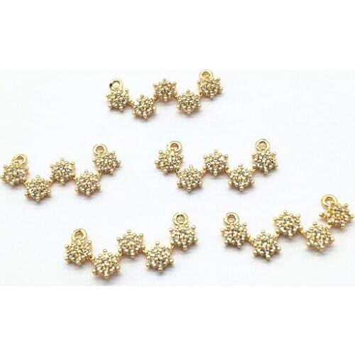 New arrival! 11x25mm 50pcs Cubic Zirconia Irregular Connector for Earrings DIY parts,Jewelry Accessories Findings & Component