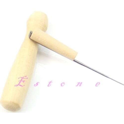 One Felting Needle Wooden Handle Holder DIY Tool For Creativ Craft good quality