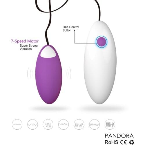 Pandora Excellent Medical Silicone Love Eggs One Control Button 7 Speed Motor Super Strong Vibration Adult Sex Toy For Women