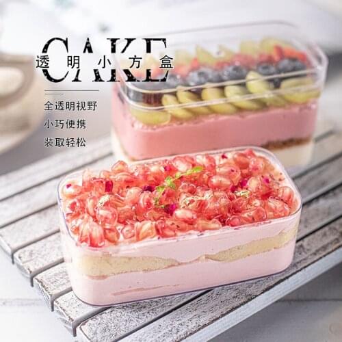 10pcs Net red mousse box 280ml 340ml cake pastry small plastic cup packaging snack biscuits cookies candy chocolate dessert box