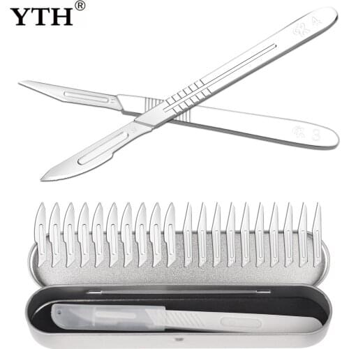 YTH Carbon Steel Blades Surgical Scalpel Blades Replaceable Repair Phone Paper Cut Multifunction Sculpture Carving Knife Scalpel