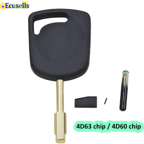 Replacement Key shell Transponder Ignition blank key housing case fob For Ford Mondeo with 4D63 or 4D60 chip or no chip FO21