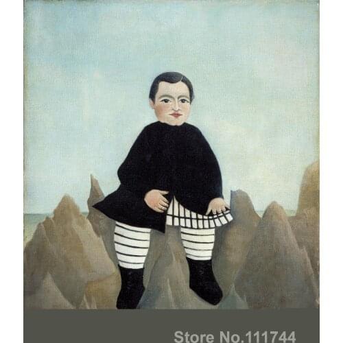 Modern art painting Boy on the Rocks Henri Rousseau replicas High quality Hand painted