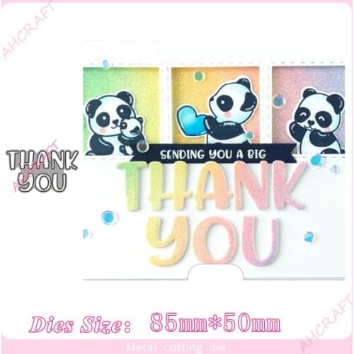 Thank you Words Metal Cutting Dies for diy Scrapbooking Photo Album Decorative Embossing PaperCard Crafts Die Cut 2020