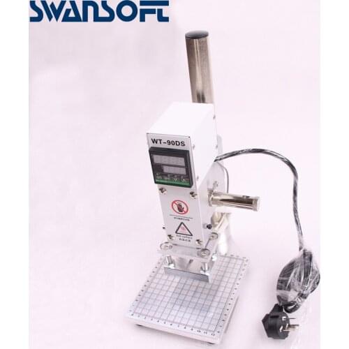 SWANSOFT High Quality LOGO Leather Shoes Rubber Glasses Box Hot Foil Stamping Embossing Machine Heat Press Machine