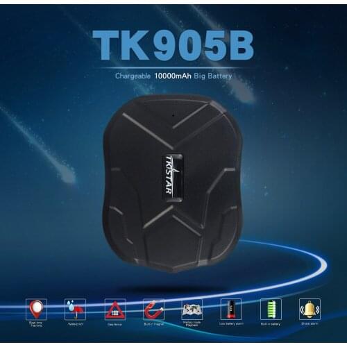TK905B Waterproof Car GPS Tracker Magnet Vehicle GPS Locator Real Time Lifetime Free Tracking 10000mAh Battery Standby 150Days
