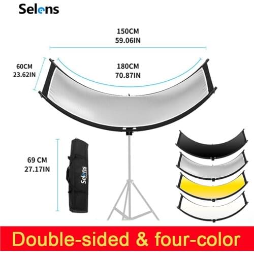 U-typed Reflector flash reflector four-color reflective Curved Reflector Portrait Headshot Sliver Black 90 Degree photography