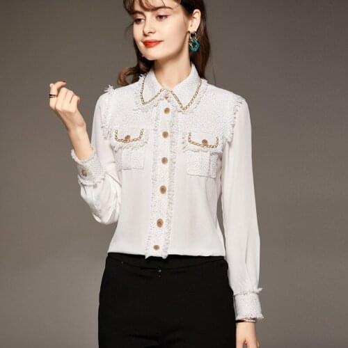 Женские шелковые рубашки UETEEY China At AliExpress