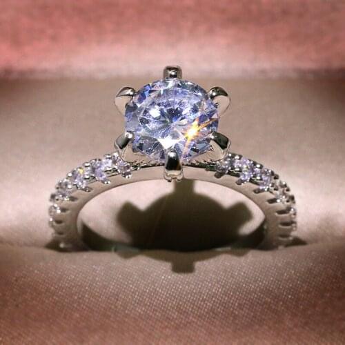 Office Sterling Silver 925 Nose Rings for Women Wedding Bands Engagement Diamond Fine Couple Love Jewelry Luxury Gift for Career