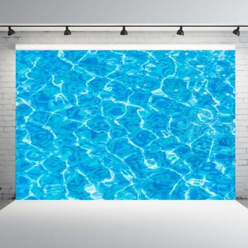 Thin Vinyl Photography Background Baby Blue Sea Beach Backdrop Photos F-2647