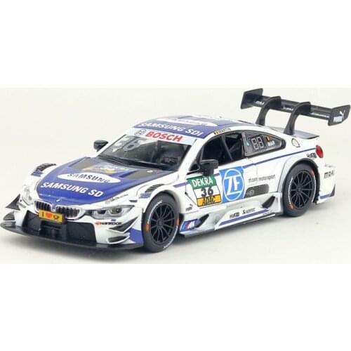 High Simulation Exquisite Diecasts & Toy Vehicles: RMZ city Car Styling M4 DTM Racing 1:32 Alloy Diecast Model Sounds and Light