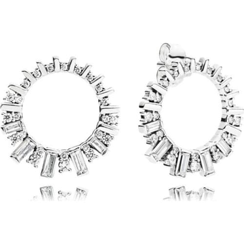 Baofu New 925 Sterling Silver Stud Ear Studs The Beauty Of The Glacier European Aboriginal Ear Studs Lady Gift High Jewelry