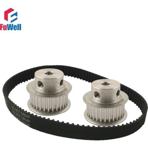 HTD 3M Reduction Timing Pulley Set Ratio 30T:30T 1:1 58.5mm Center Distance Shaft Timing Pulley Gear Kit Toothed Pulley