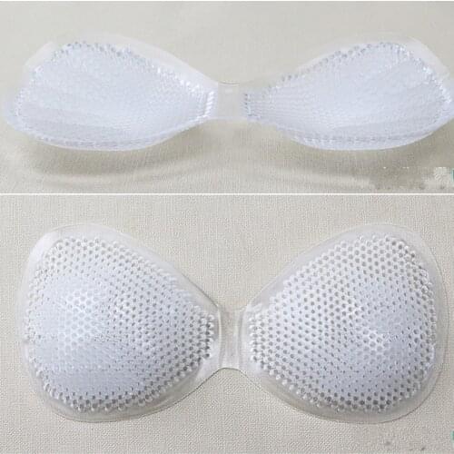 1Pair Soft Bikini Bra Insert Honeycomb Silicone Chest Pads Round Pads Enhancer Swimsuit Push-up Full Breathable Soft Thicken Pad