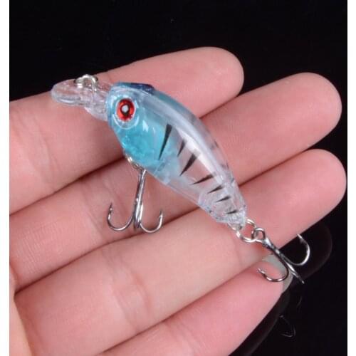 1pcs 4.5cm 3.5g Small Minnow Fishing Lure Artificial Hard Crank Bait topwater Wobbler Fishing Crankbait lure With 3D Eyes