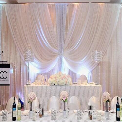 10ft x 20ft Luxury Wedding Backdrop party backdrop Pure White Wedding drape and curtain wedding decoration free shipping