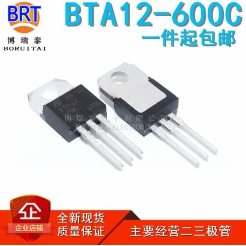 10pcs/lot BTA12-600C 12-600c BTA Full Range to-220 Bidirectional Triode Thyristor Brand New Spot