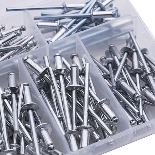 120 pcs/box of 3.2/4mm aluminum pull studs, blind rivets, blind rivets, boxed