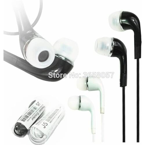 20pcs/lot J5 Headsets In-ear Earphones Hands-free with Mic For Samsung s4 s3 HTC Xiaomi